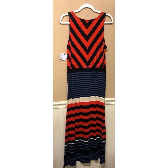 Liz Claiborne Stiped Maxi Sleeveless Sundress Size M NWT - Picture 2 of 5